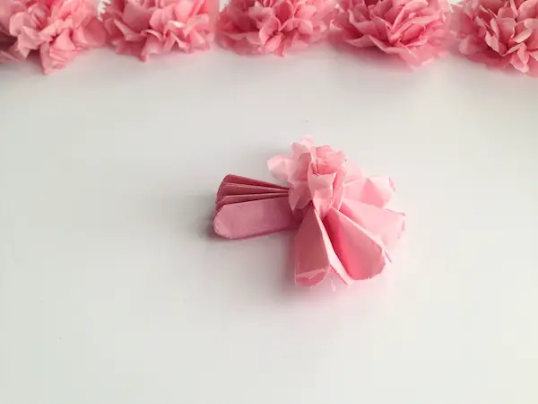 DIY Tissue Paper Flower Tutorial Step 6