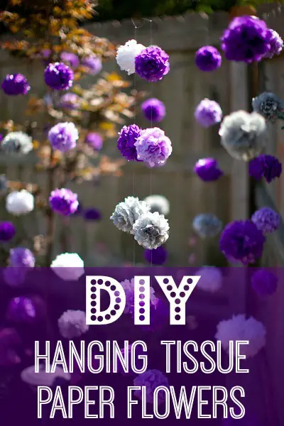 diy hanging tissue paper flowers tutorial