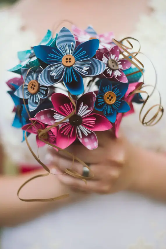 bridal kusudama bouquet from My Wooly Mammoth