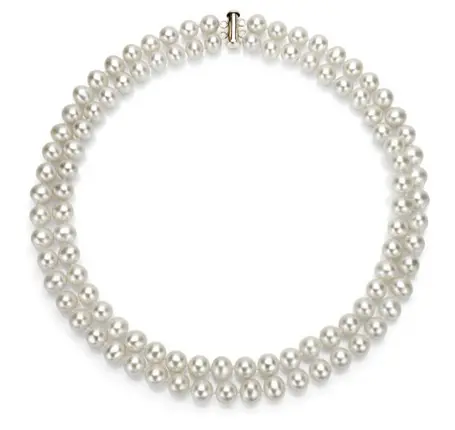 2 strand pearl necklace - mismatched pearl necklaces for bridesmaids