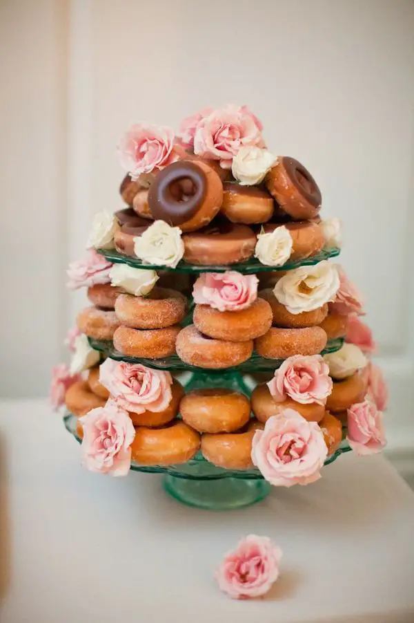 donut wedding cake - morning wedding inspiration
