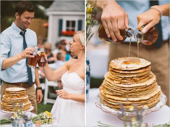 pancake wedding cake - morning wedding inspiration
