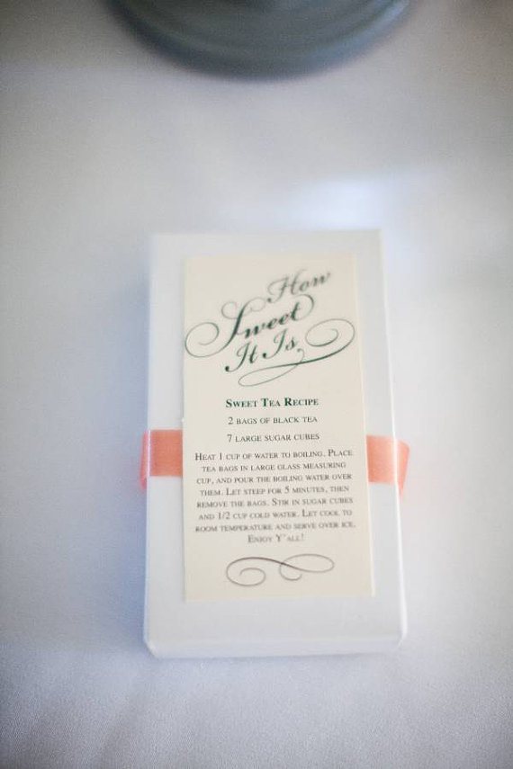 sweet tea favor for a tea party bridal shower - the treasury paper and gift - midsouthbride.com