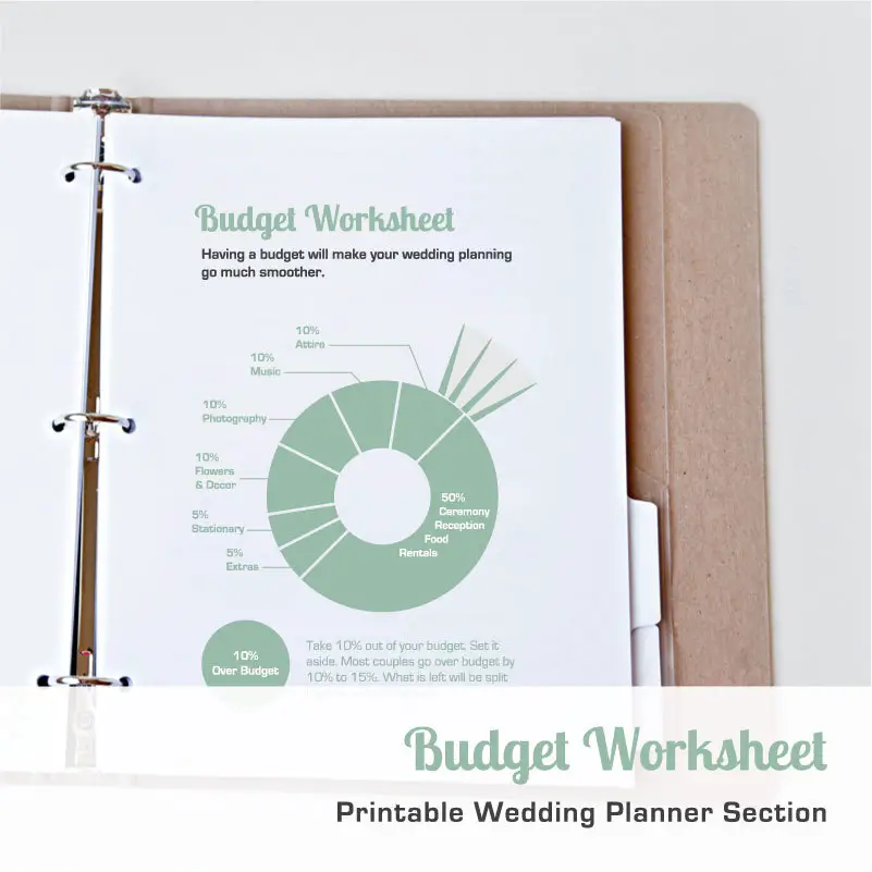 Printable Wedding Budget Worksheet by hello bride