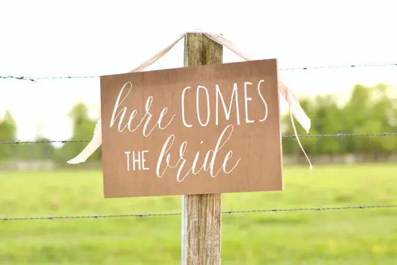 Here comes the Bride sign, Uncle here comes your bride sign, Uncle here comes your girl, ring bearer sign, here comes the bride sign
