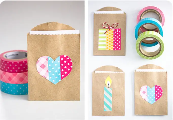 DIY Washi Tape Gift Favor Bags