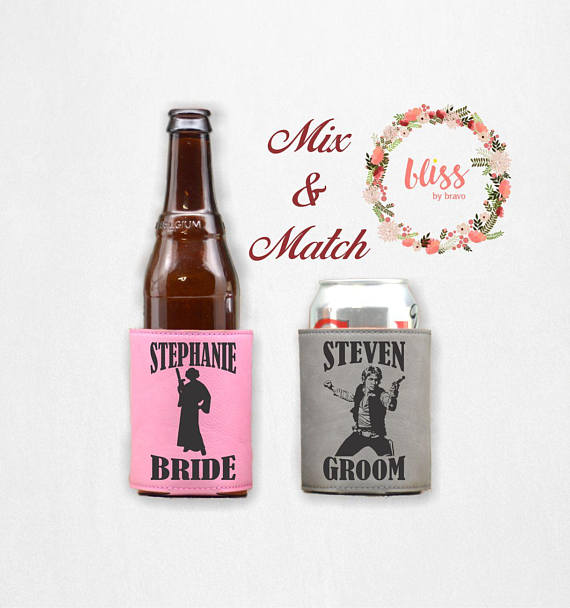 Star Wars Wedding Leather Can Coolers by Bliss By Bravo