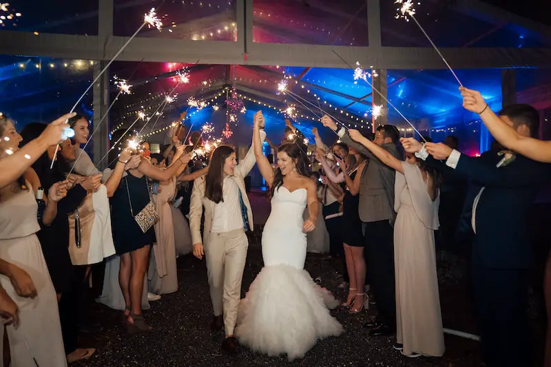 The Warmth Around You Memphis Wedding Photographer wedding sparkler exit from Balinese Ballroom