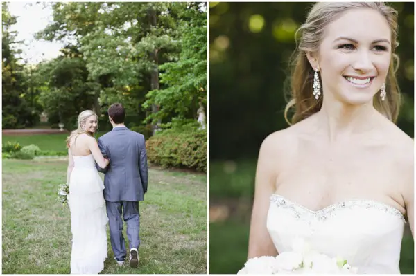 Memphis garden wedding bride and groom