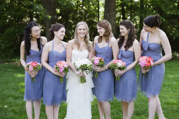 Memphis garden wedding bridesmaids