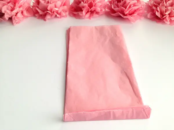 DIY Tissue Paper Flower Tutorial Step 3