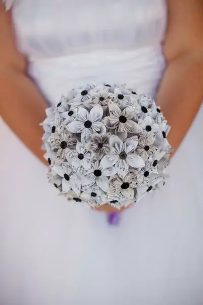 paper flower wedding bouquet