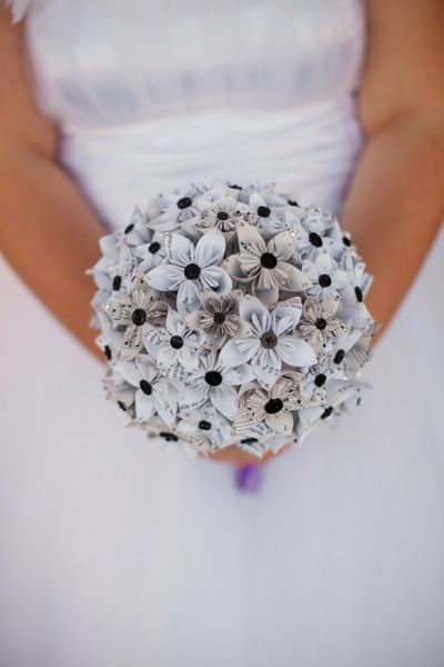 paper flower wedding bouquet