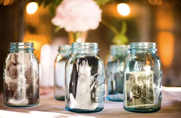 wedding mason jars - photo albums