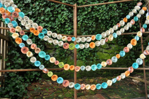 colorful wedding paper garland