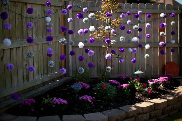 hanging paper wedding flowers