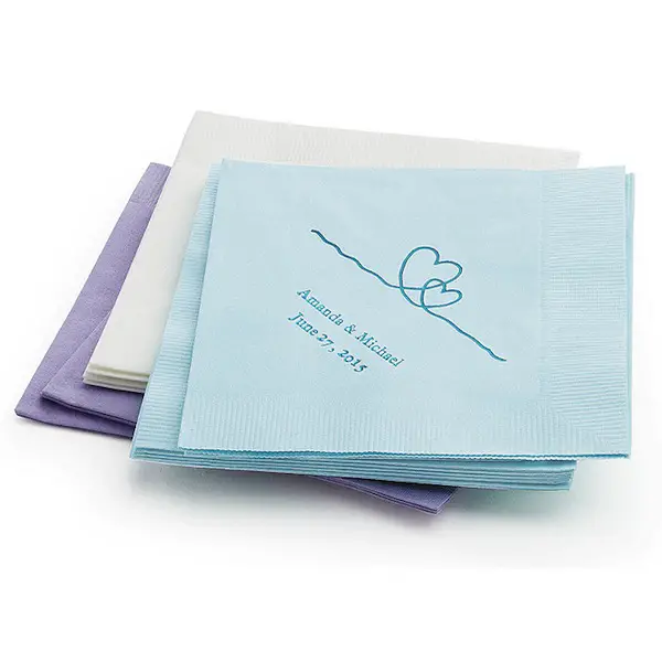 knot personalized wedding napkin