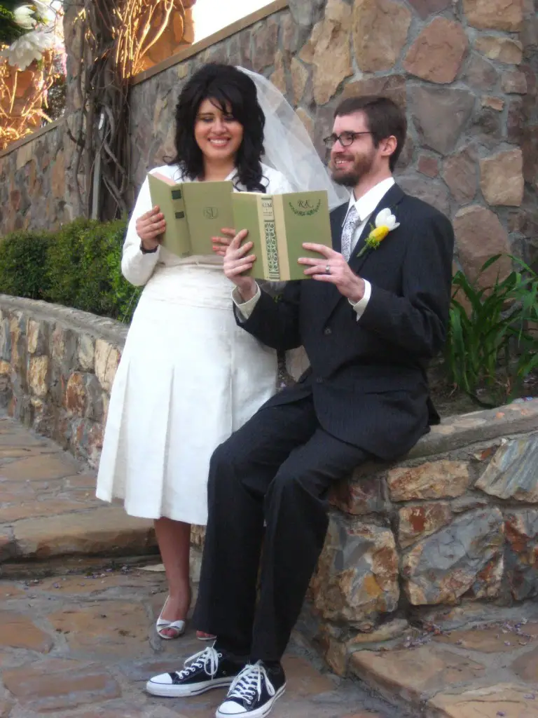 library book wedding inspiration