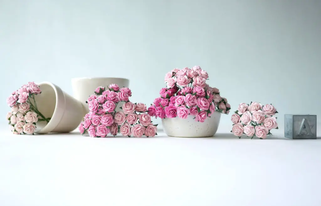 paper flower centerpiece roses