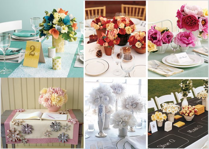 Paper Rose Centerpiece