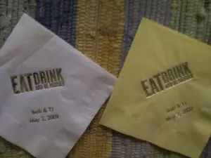 personalized wedding napkins example