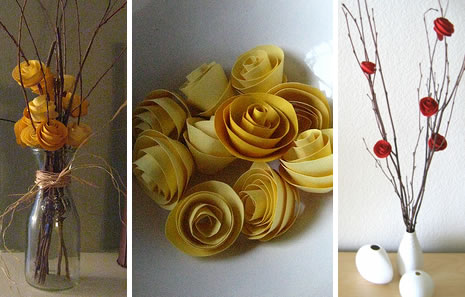 rolled paper_flowers centerpiece