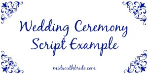 wedding ceremony script example