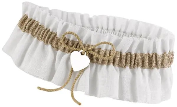 burlap wedding garter