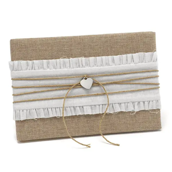 burlap wedding guestbook