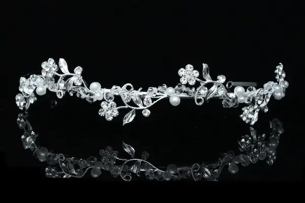flower rhinestone crystal wedding headband