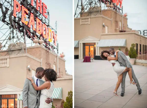 memphis engagement photo idea - peabody rooftop