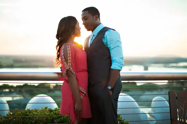 memphis engagement photos ideas - rooftup at sunset