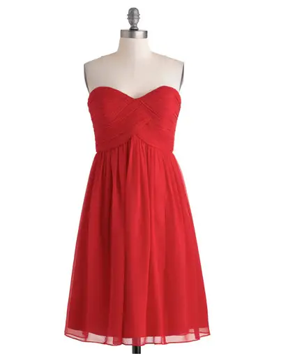 modcloth bridesmaid dress - Flirting With the Idea Dress in Poppy