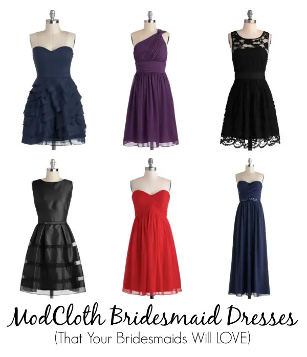 modcloth bridesmaid dresses love