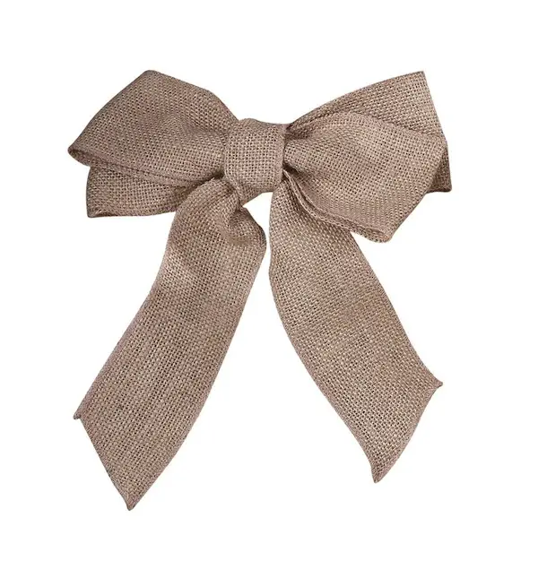 natural burlap bow wedding decoration