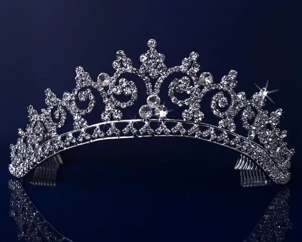 rhinestone crystal wedding tiara