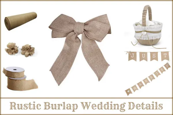 rustic burlap wedding details