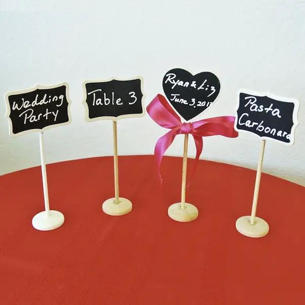 wedding mini chalkboard tags