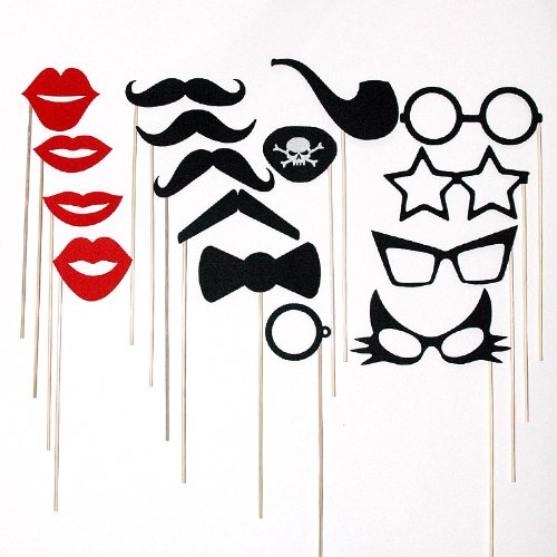 wedding photobooth prop ideas - lips and mustaches