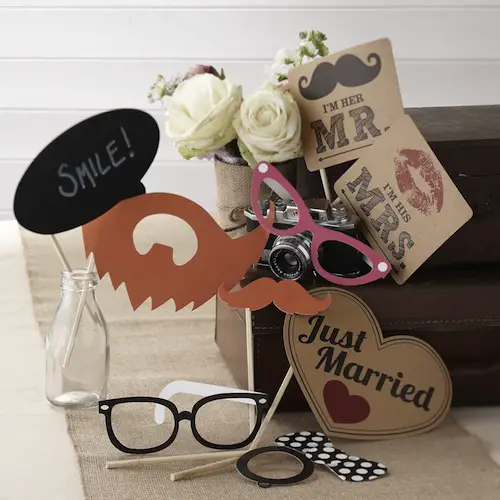 wedding photobooth prop ideas - vintage props