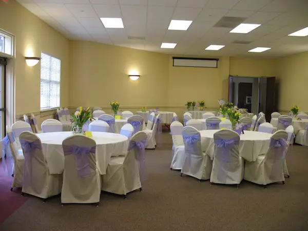 weddings at kingsway christian church reception purple