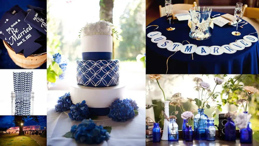 navy blue wedding reception inspiration board - mid-south bride midsouthbride.com