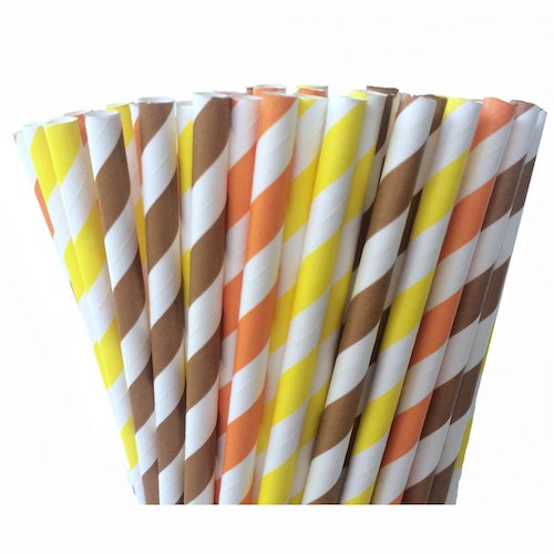 fall paper straws for weddings