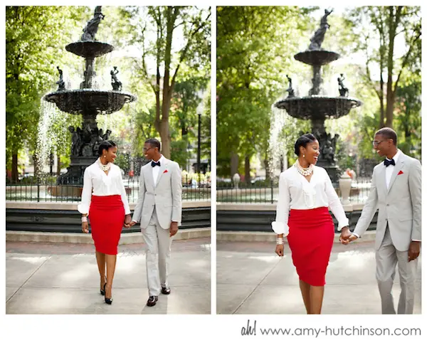 memphis engagement photo location idea court square