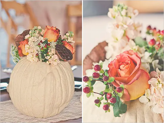 pumpkin wedding centerpieces