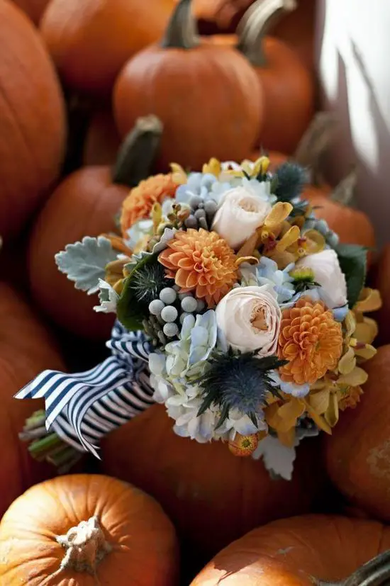 pumpkin wedding color palette