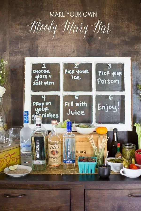 bloody mary bar - brunch wedding inspiration