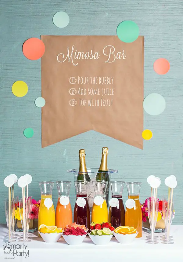 mimosa bar - morning brunch wedding celebration