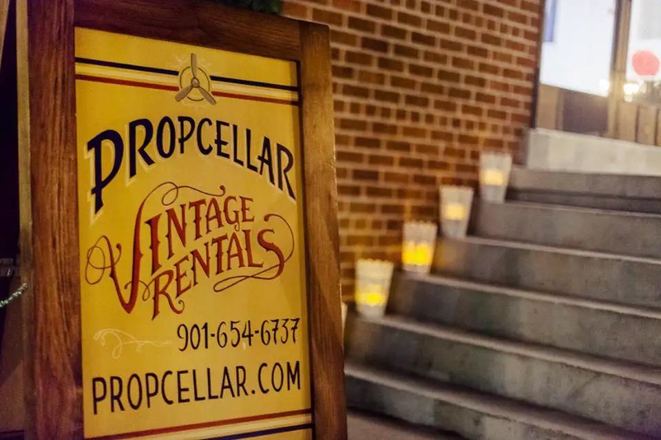 propcellar vintage rentals warehouse sign