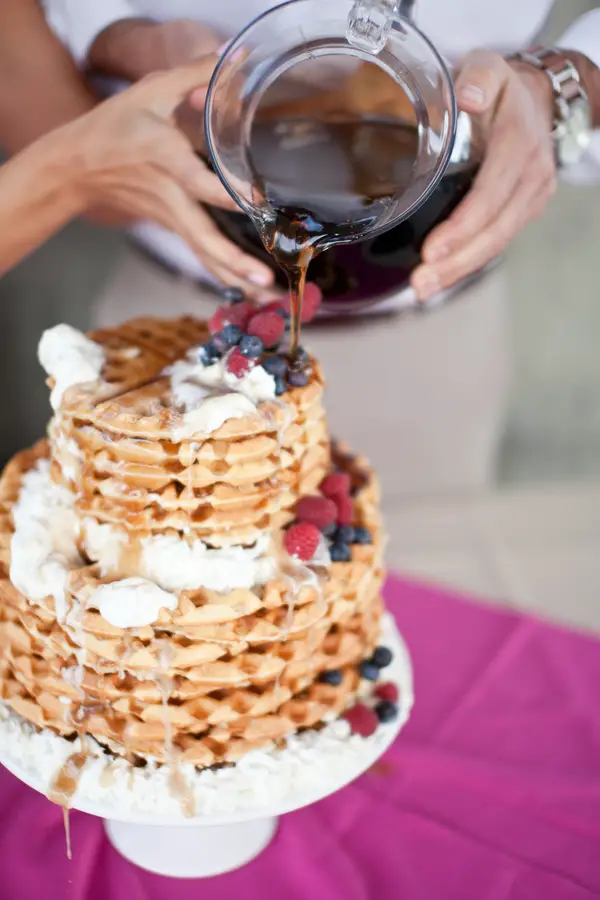 wedding waffle cake - morning wedding inspiration